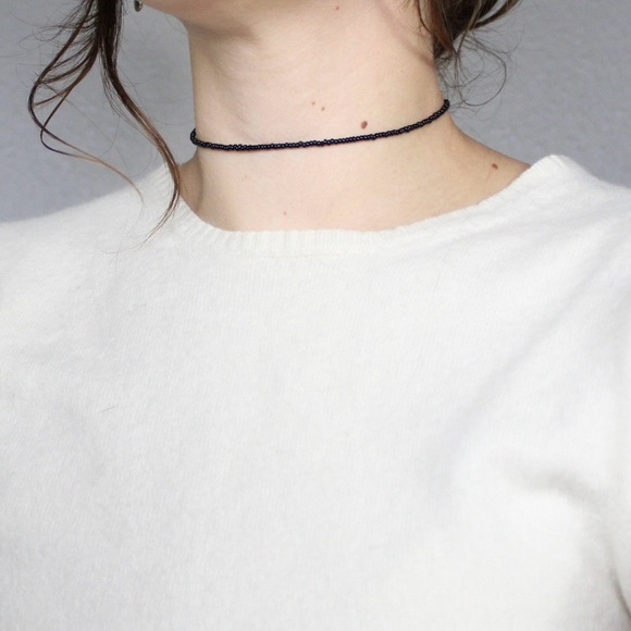 Handmade Glass Beaded Choker Necklace - Picture 3 of 5